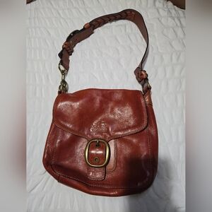 Coach Brown Leather Shoulder Bag with Adjustable Straps